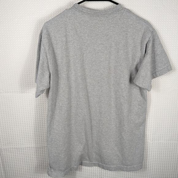 Pizza Embroidered T-Shirt Gray Men’s M Minimalist Streetwear Graphic Tee - Picture 3 of 3